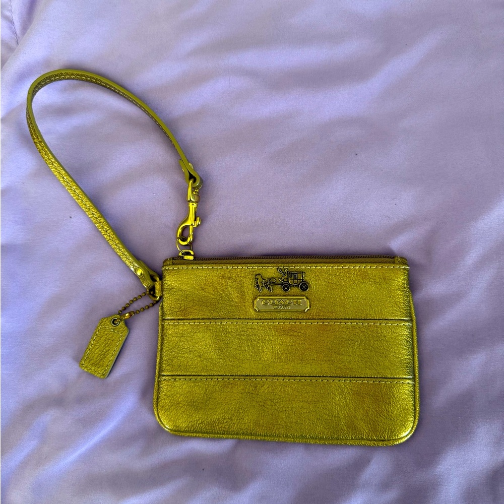 Gold Coach wristlet